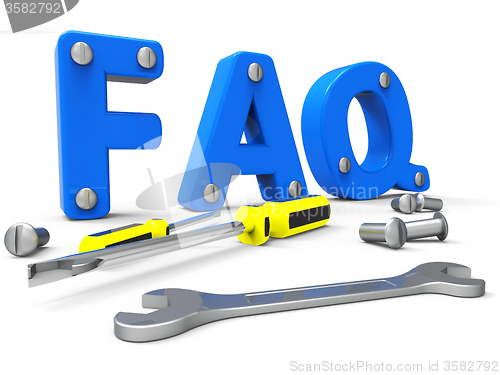 Image of Faq Online Shows World Wide Web And Help