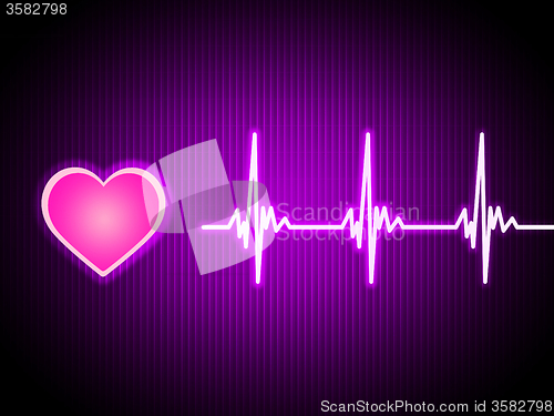 Image of Purple Heart Background Shows Living Cardiac And Health\r