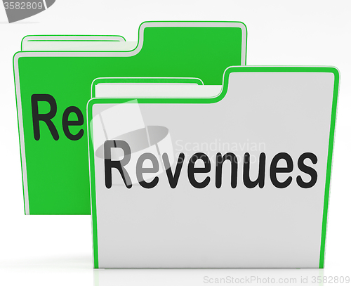 Image of Revenues Files Indicates Profits Dividends And Paperwork