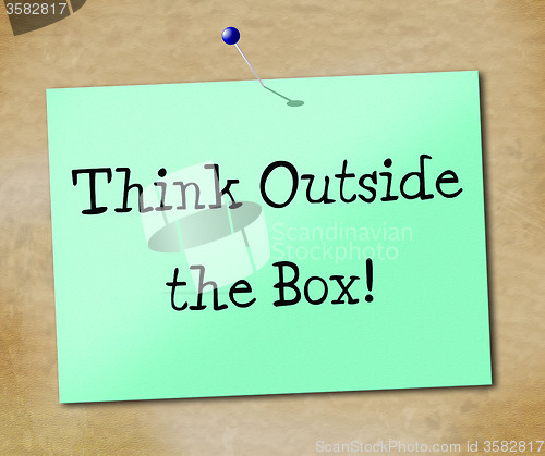 Image of Think Outside Box Represents Change Differently And Ideas