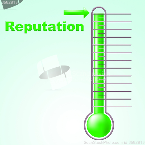 Image of Reputation Thermometer Shows Mercury Credibility And Temperature