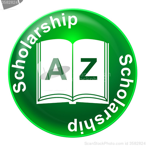 Image of Scholarship Badge Means Diploma Educational And Academic