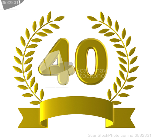 Image of Fortieth Forty Shows Happy Birthday And 40