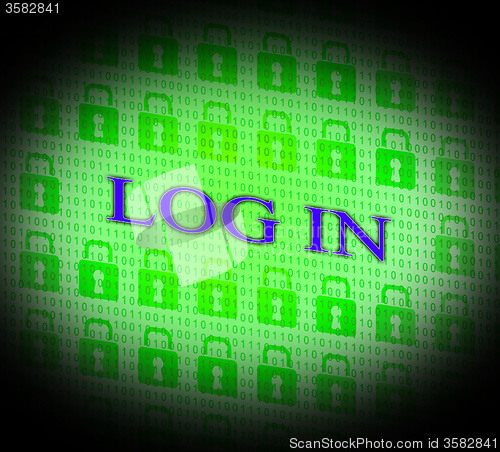 Image of Log In Shows World Wide Web And Encryption