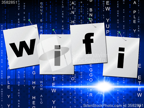 Image of Wifi Connection Shows Computer Transmission And Access