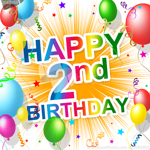 Image of Second Birthday Shows Congratulating Celebrate And Celebration