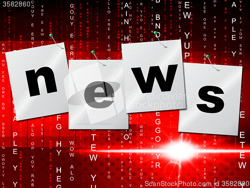 Image of News Media Shows Radios Article And Headlines