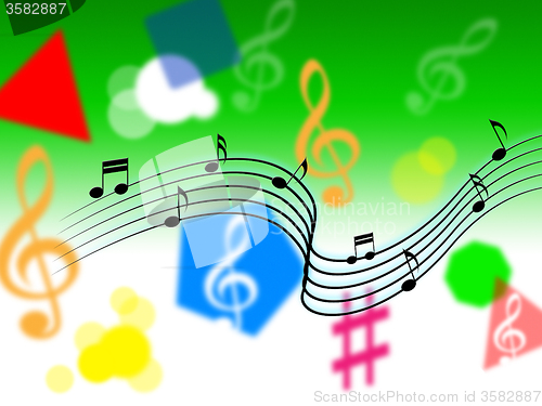 Image of Music Background Shows Melody Piece Or Singing\r