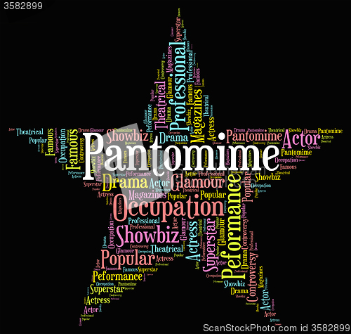 Image of Pantomime Star Indicates Words Play And Melodrama