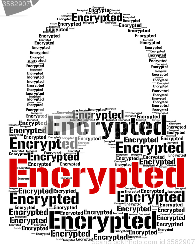 Image of Encrypted Word Means Code Security And Words