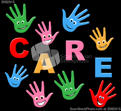 Image of Kids Care Indicates Look After And Careful