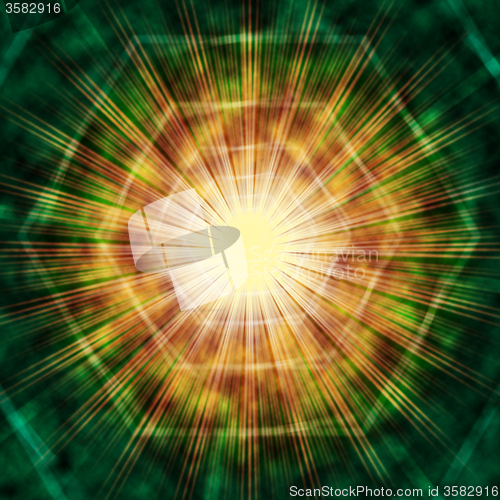 Image of Sun Background Shows Brown Green Hexagons And Light\r