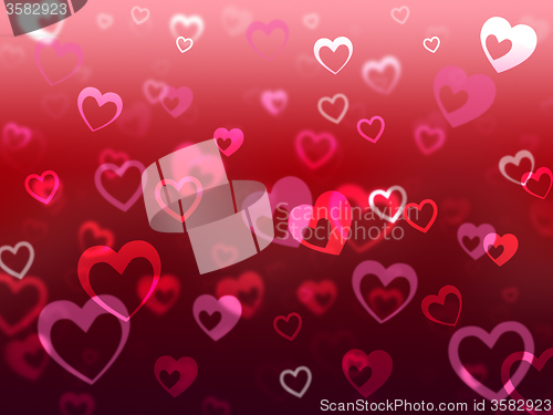 Image of Hearts Background Means Love Adore And Friendship\r