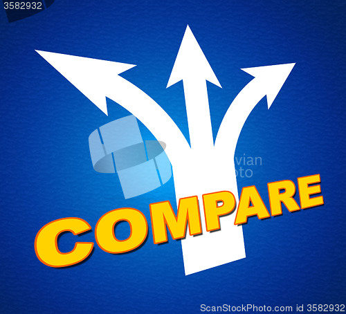 Image of Compare Arrows Shows Side By Side And Differentiate