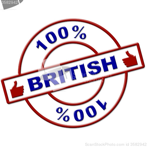 Image of Hundred Percent British Shows Great Britain And Absolute