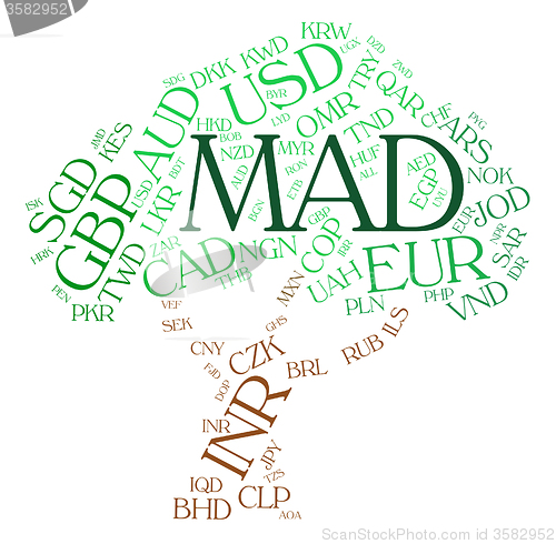 Image of Mad Currency Indicates Worldwide Trading And Coin