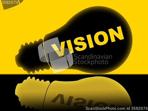 Image of Vision Lightbulb Indicates Plans Plan And Target