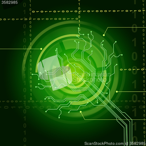 Image of Electronic Sensor Background Shows Illuminated Eye Sensor Or Cir