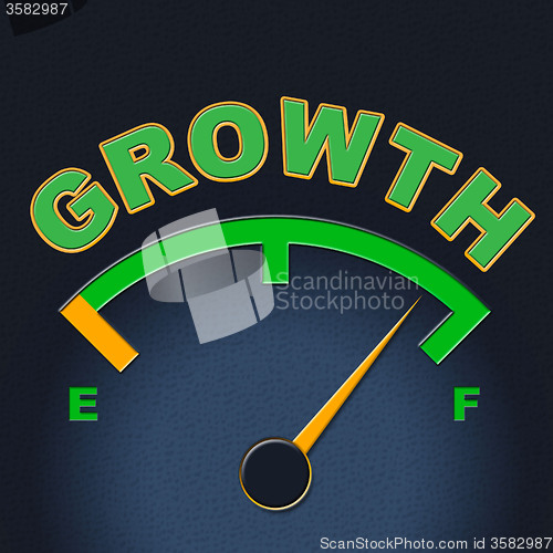 Image of Growth Gauge Indicates Meter Scale And Indicator