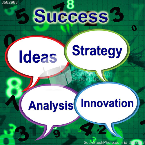 Image of Success Words Indicates Thoughts Victory And Idea