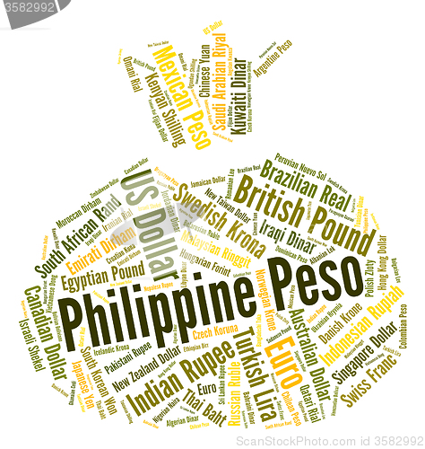 Image of Philippine Peso Represents Exchange Rate And Broker