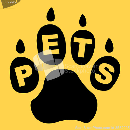 Image of Pets Paw Shows Domestic Animal And Creature