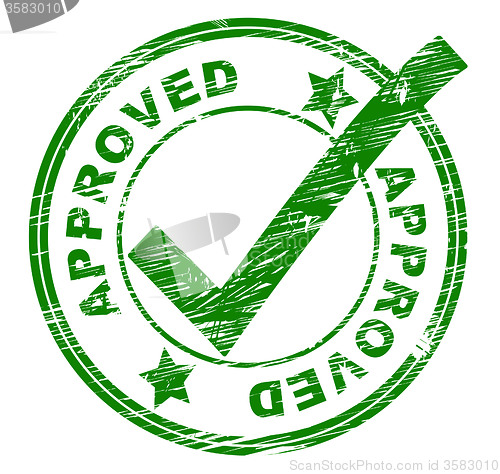 Image of Approved Stamp Indicates All Right And O.K.