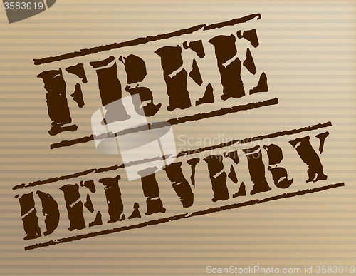 Image of Free Delivery Indicates With Our Compliments And Courier