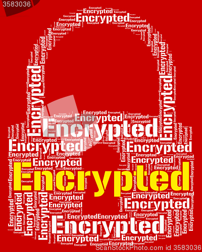 Image of Encrypted Word Shows Encrypting Protect And Cipher