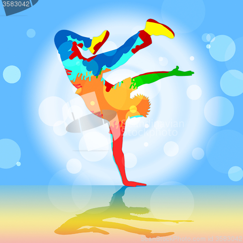 Image of Break Dancer Indicates Disco Dancing And Breakdancer