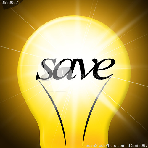 Image of Save Lightbulb Represents Saved Cash And Lamp