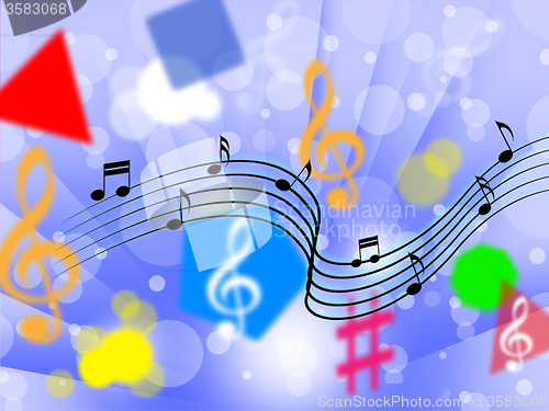 Image of Music Background Shows Song Notes Or Melody\r