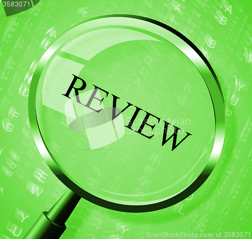 Image of Review Magnifier Indicates Evaluate Appraisal And Assessing