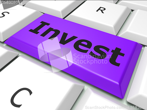 Image of Invest Online Represents World Wide Web And Invests