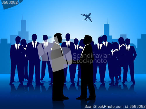 Image of Business People Shows Team Work And Businessman