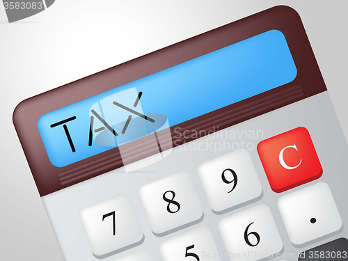 Image of Tax Calculator Indicates Duties Calculation And Taxation