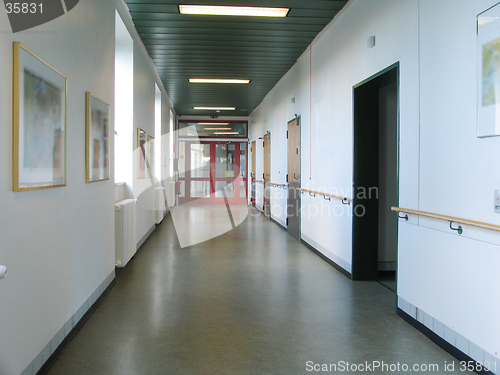 Image of Empty hospital corridor