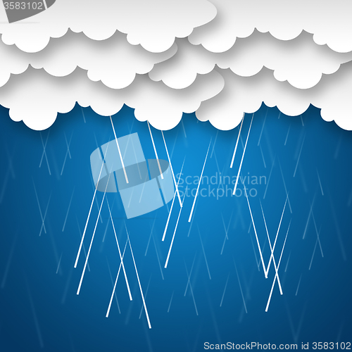 Image of Raining Sky Background Means Rainy Weather Or Storms \r