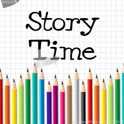 Image of Story Time Represents Imaginative Writing And Children