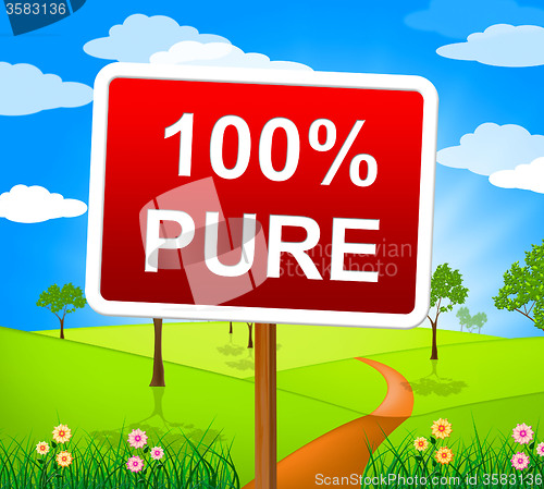 Image of One Hundred Percent Shows Advertisement Message And Display