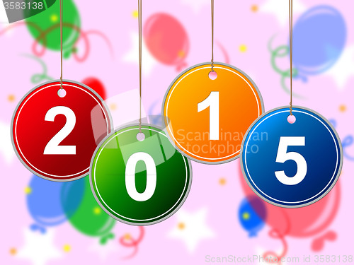 Image of New Year Indicates Two Thosand Fifteen And Annual