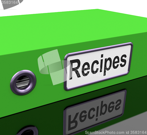 Image of Recipes File Indicates Cook Book And Binder