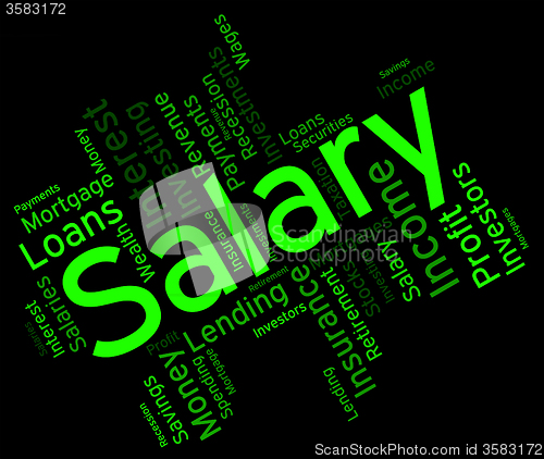 Image of Salary Word Shows Pay Salaries And Employees