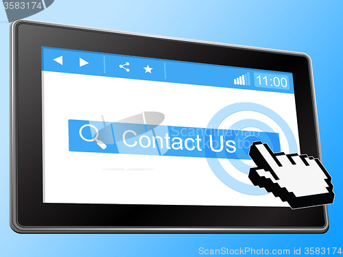 Image of Contact Us Means Send Message And Communicate