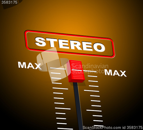 Image of Stereo Music Shows Sound Track And Audio