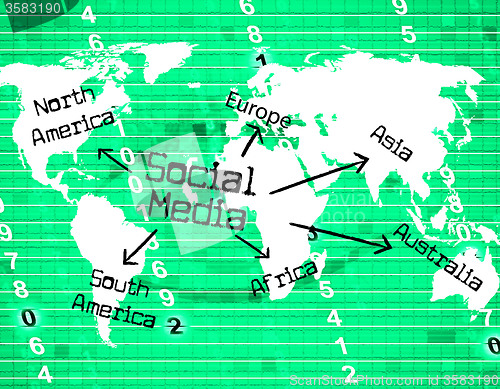 Image of Social Media Indicates World Wide Web And Blogging