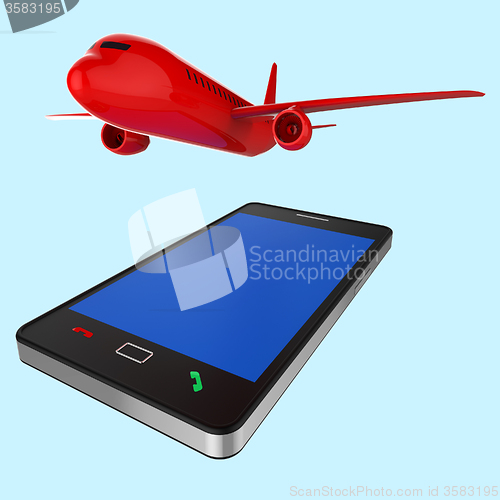 Image of Flight Online Indicates World Wide Web And Www
