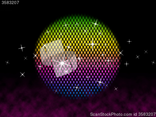 Image of Colorful Ball Shows Colors Party And Shining\r