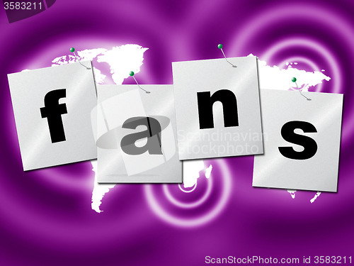 Image of Online Fans Represents World Wide Web And Searching