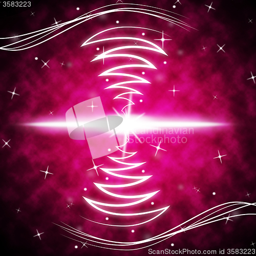 Image of Pink Brightness Background Means Stars And Jagged Lines\r